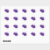 purple | blue | anniversary | flower | Pansy | cut Herz-Aufkleber (Blatt)