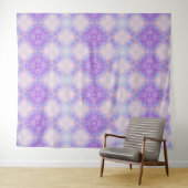 Purple Blue Blush Abstract Bohemian Geometric Wandteppich (Beispiel (Horizontal))