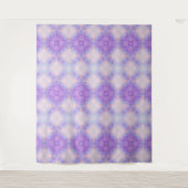 Purple Blue Blush Abstract Bohemian Geometric Wandteppich (Vorderseite)