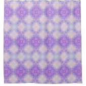 Purple Blue Blush Abstract Mandala Kaleidoscopic Duschvorhang (Vorderseite)