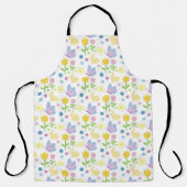 PURPLE & BLUE BUTTERFLIES & YELLOW FLOWERS SCHÜRZE (Vorderseite)