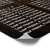 Purple Blue Floral Wedding Seating Chart 12 Poster (Ecke)