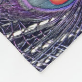 Purple Blue Peacock Feathers Fleece Blanket (Ecke)