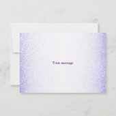 Purple Blue Pink Floral Glitter Elegant Wedding Dankeskarte (Rückseite)