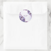 Purple Blue Pink Floral Glitter Wedding Party Runder Aufkleber (Tasche)