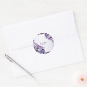 Purple Blue Pink Floral Glitter Wedding Party Runder Aufkleber (Umschlag)