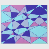 Purple blue pink triangle abstract  geschenkpapier (Flach)
