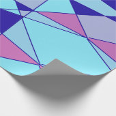Purple blue pink triangle abstract geschenkpapier (Ecke)