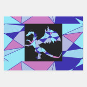 Purple blue pink triangle abstract geschenkpapier set (Vorderseite 3)