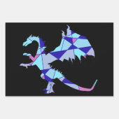 Purple blue pink triangle abstract geschenkpapier set (Vorderseite 2)