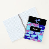 Purple blue pink triangle abstract notizblock (Innenseite)