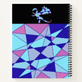 Purple blue pink triangle abstract notizblock (Rückseite)