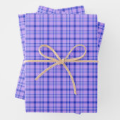 Purple Blue Plaid Classic Pattern Bright Geschenkpapier Set (Beispiel)