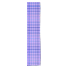 Purple Blue Plaid Classic Pattern Bright Kurzer Tischläufer