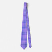 Purple Blue Plaid Classic Pattern Bright Neck Tie Krawatte (Vorderseite)