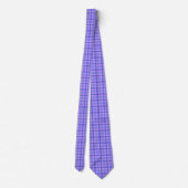 Purple Blue Plaid Classic Pattern Bright Neck Tie Krawatte (Rückseite)