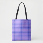 Purple Blue Plaid Classic Pattern Bright Tote Bag Tasche (Vorderseite)