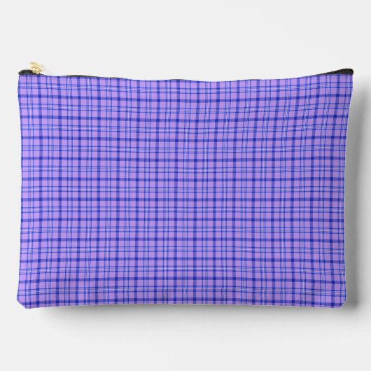 Purple Blue Plaid Classic Pattern Bright Zubehörtasche (Vorderseite)