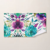 Purple Blue Rose flowers  Badhandtuch Set (Handtuch)