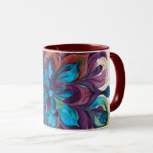 Purple & Blue Watercolor Floral Mandala Tasse (VorderseiteRechts)