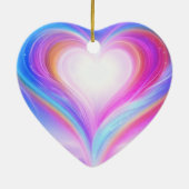 Purple+Blue+White on a Beautiful Valentine Tree Keramik Ornament (Hinten)