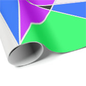 Purple blue white triangle abstract  geschenkpapier (Rolleneckpunkt)