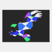 Purple blue White triangle abstract  Geschenkpapier Set (Vorderseite 2)