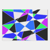 Purple blue White triangle abstract  Geschenkpapier Set (Vorderseite)