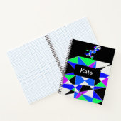 Purple blue White triangle abstract  Notizblock (Innenseite)