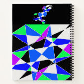 Purple blue White triangle abstract  Notizblock (Rückseite)