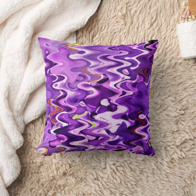PURPLE BLUMEN ABSTRAKT KISSEN (Decke)