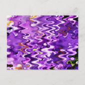 PURPLE BLUMEN ABSTRAKT POSTKARTE (Vorderseite)