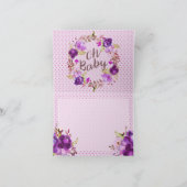 Purple Blumen Aquarell Floral Vielen Dank Dankeskarte (Innenseite)