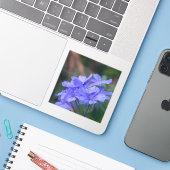 Purple Blumen Aufkleber (Laptop mit iPhone)