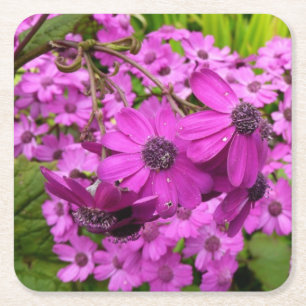 Purple Blumen aus San Francisco Rechteckiger Pappuntersetzer