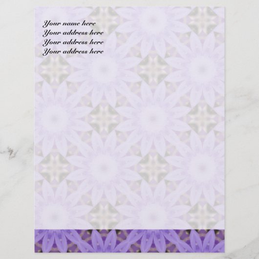 Purple Blumen Briefkopf (Vorderseite)