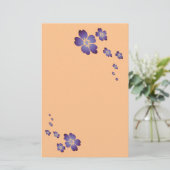Purple Blumen Briefpapier (Stehend Vorderseite)