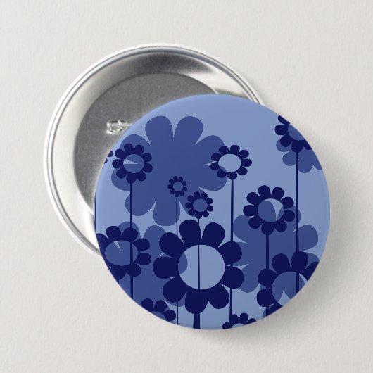 Purple Blumen Button (Vorne & Hinten)
