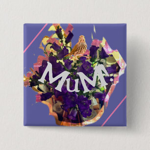 Purple Blumen Button