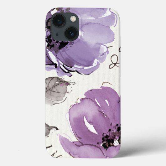 Purple Blumen Case-Mate iPhone Hülle (Rückseite)