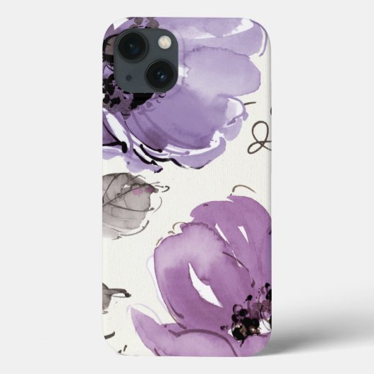 Purple Blumen Case-Mate iPhone Hülle (Rückseite)