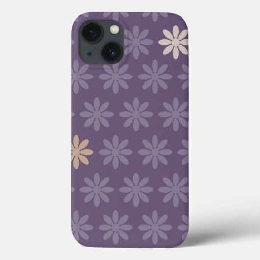 Purple Blumen Case-Mate iPhone Hülle (Rückseite)