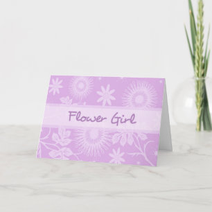 Purple Blumen Danke, dass du Flower Girl Card Dankeskarte
