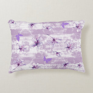 Purple Blumen Dekokissen