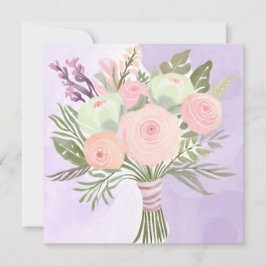 Purple Blumen Einladung