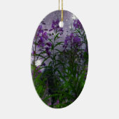 Purple Blumen Fantasy Night Keramikornament (Rechts)