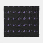Purple Blumen Fleecedecke (Vorderseite (Horizontal))