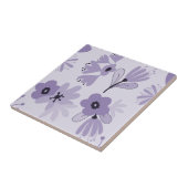 Purple Blumen Fliese (Seite)