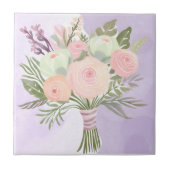 Purple Blumen Fliese (Vorderseite)