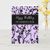 Purple Blumen Friend Geburtstag Karte (Gelbe Blume)